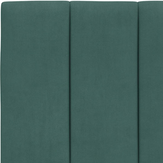 vidaXL Fabric Bed Headboard Cushion Dark Green 80x45cm
