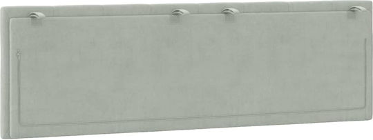 vidaXL Back Cushion for Fabric Bed Headboard Light Gray 160x45cm