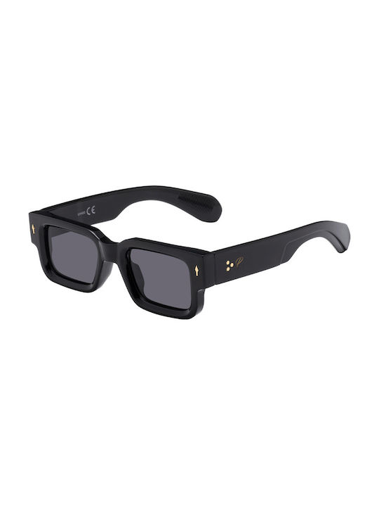 Sunglasses with Black Plastic Frame and Black Lens 2467-02