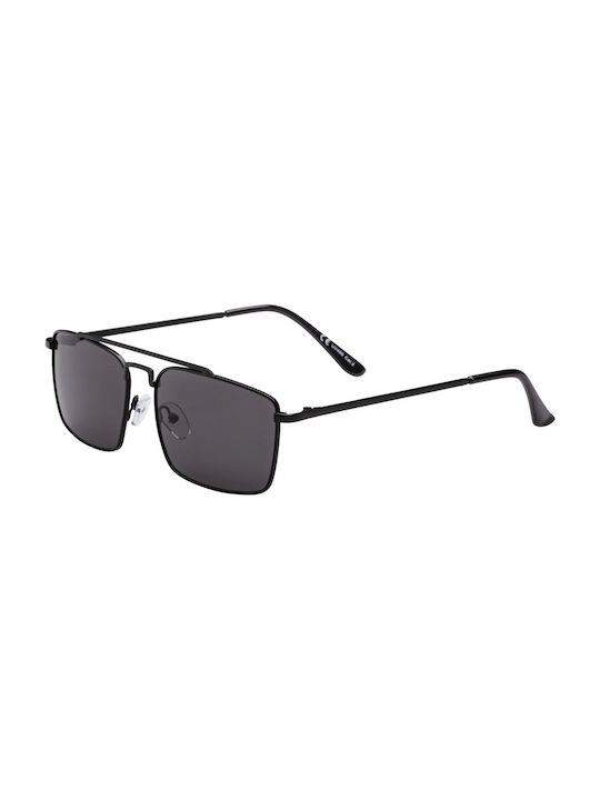 Sunglasses with Black Metal Frame and Black Lens 02-8002-5