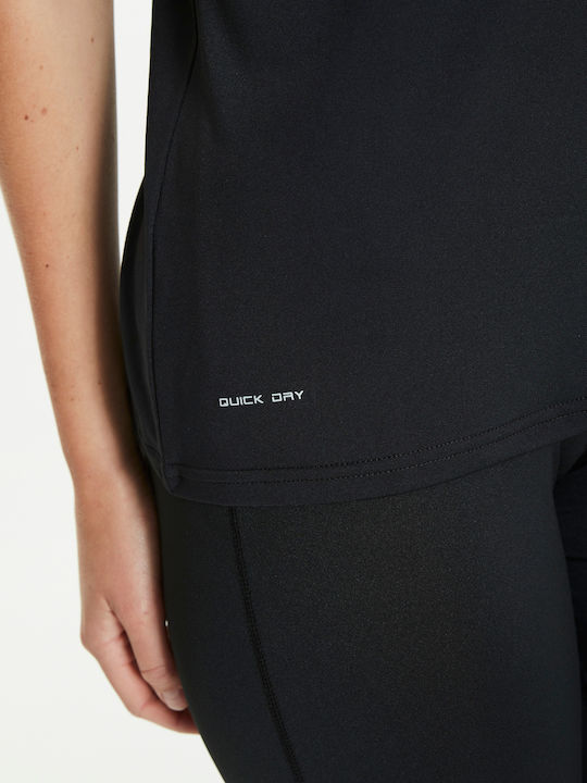 Damen Sportlich T-Shirt Schnell trocknend Schwarz