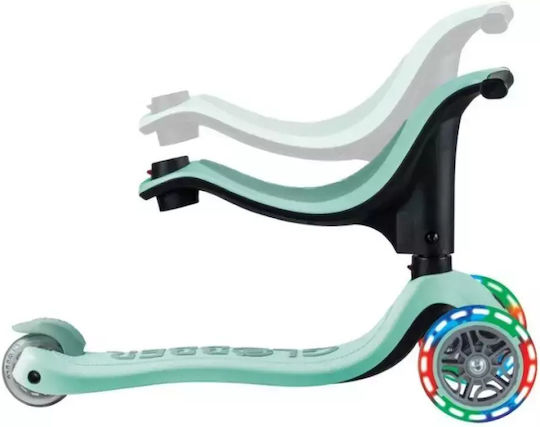 Globber Kids Scooter Go.up Sporty Lights 3-Wheel with Seat for 3+ Years Green