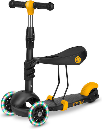 Ricokids Kinderroller Cubi 3-Rad mit Sitz Schwarz
