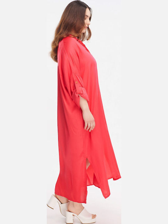 Rochie-Cămașă Midi Karpuzi