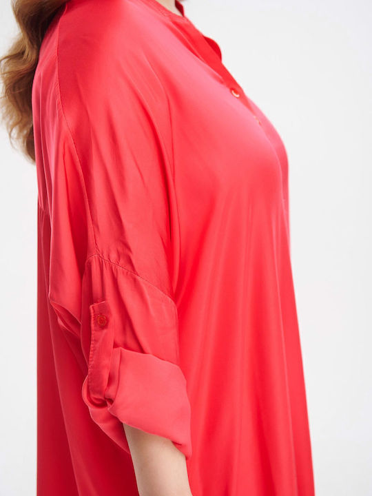Rochie-Cămașă Midi Karpuzi