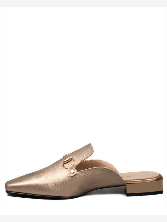 Flat Mules σε Χρυσό Χρώμα