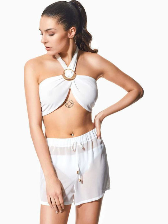 Γυναικείο Καλοκαιρινό Crop Top Λευκό