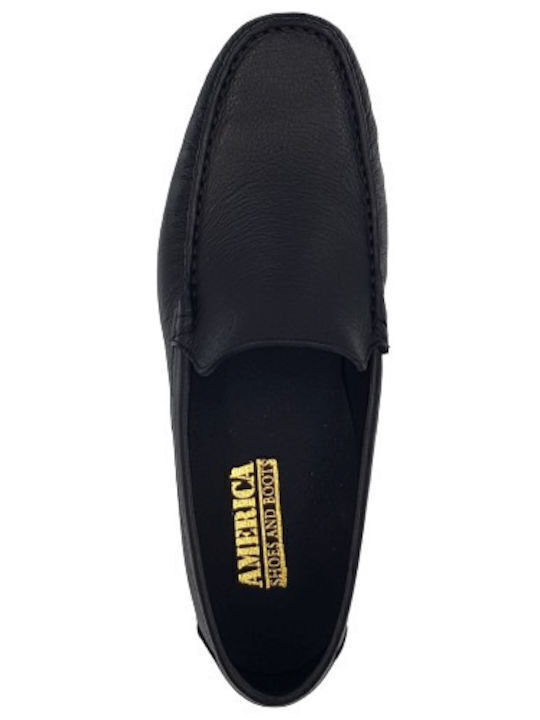 Ragazza Men's Leather Moccasin 0106 Ss24, Black, Man