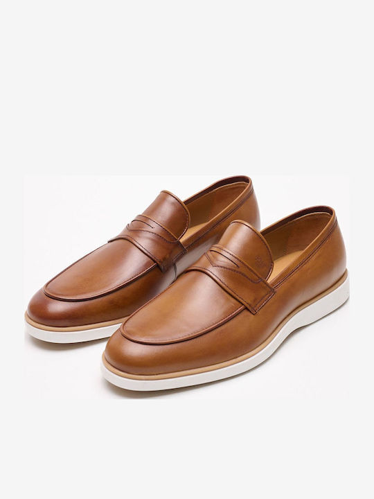 Men's Leather Moccasins Tabac Brown