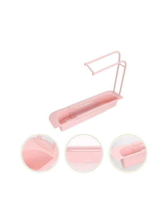 Organizer für die Küchenspüle Klappbar aus Edelstahl in Rosa Farbe