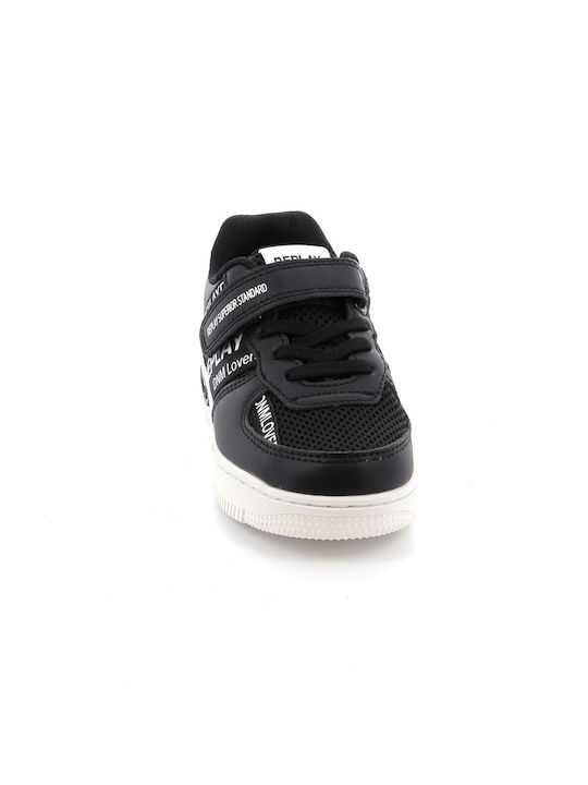 Kinder Low-Casual-Schuh Replay in Schwarz Gbz43.000.c0004s