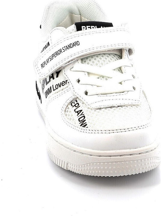 Kids' Low Casual Shoe Replay Color White Gbz43.000.c0004sw