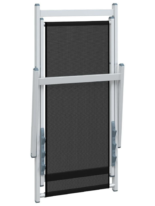 Liegestühle Aluminium Black 2Stück 57x97.5x80cm