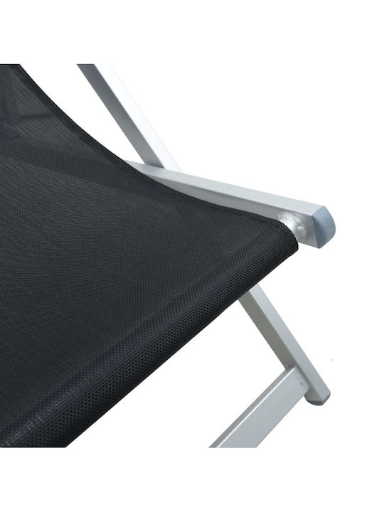 Liegestühle Aluminium Black 2Stück 57x97.5x80cm