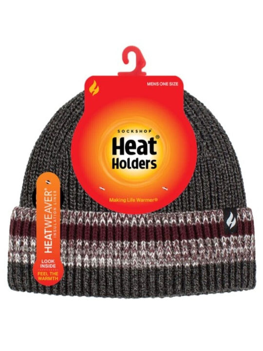 Heat Holders Beanie Beanie Knitted in Gray color