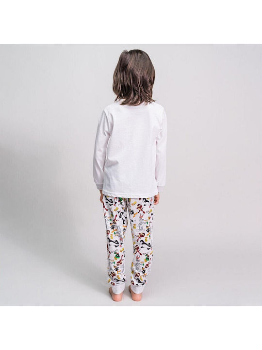Pyjama Kinder Schlafanzug Looney Tunes Grau
