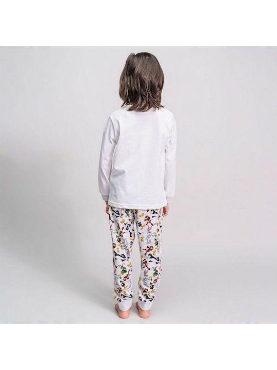 Pyjama Kinder Schlafanzug Looney Tunes Grau