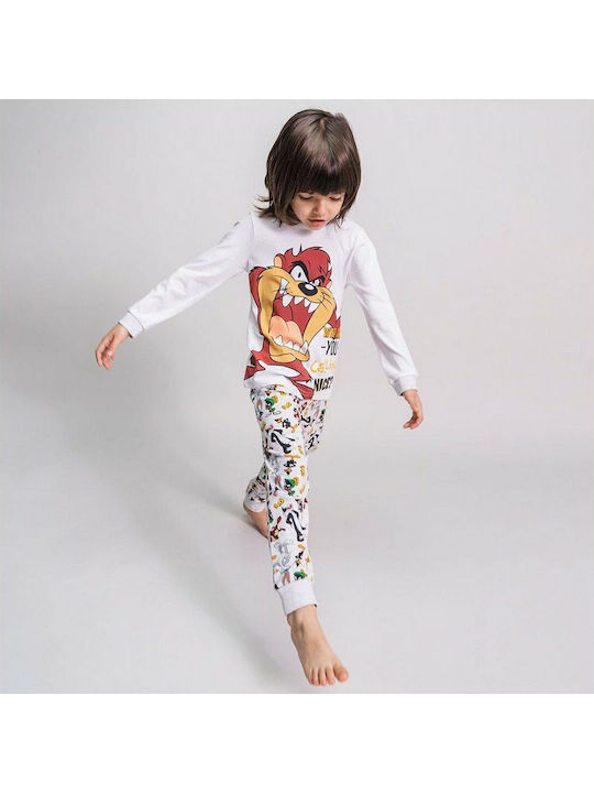 Pyjama Kinder Schlafanzug Looney Tunes Grau