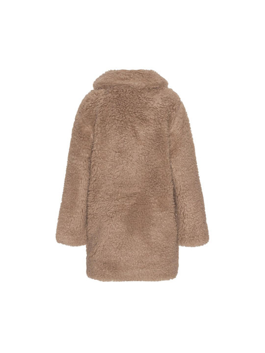 Molo Kids Fur Coat Brown