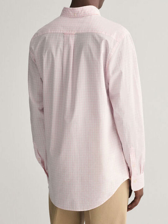 Gant Men's Shirt Long Sleeve Cotton Pink