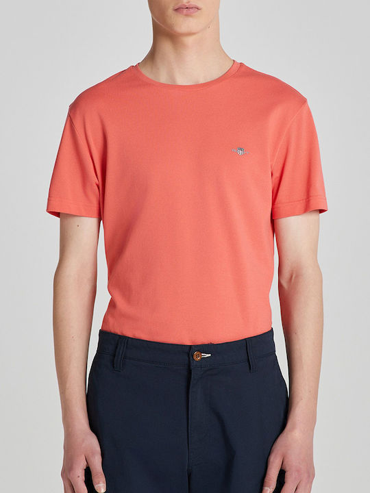 Gant Herren T-Shirt Kurzarm Orange