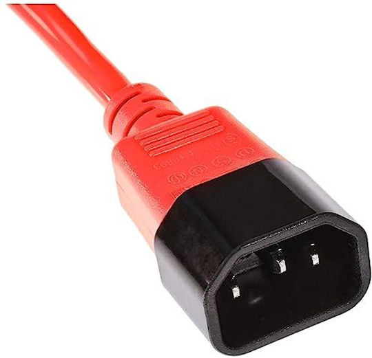Act Power Cable 3m C13 To C14 Extension Cable For Cold Devices IEC Male To Female 3 Pin Power Cable Ak5107 Red