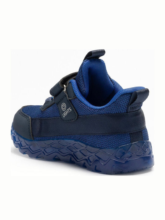 Kids Sneakers Anatomic with Scratch & Lights Blue