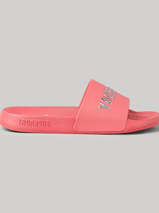 Superdry Logo Vegan Pool Frauen Flip Flops Coralli