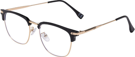 Metallic Blue Light Blocking Glasses Gold