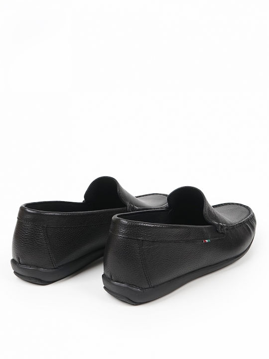 Δερμάτινα Ανδρικά Loafers σε Μαύρο Χρώμα