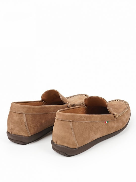 Δερμάτινα Ανδρικά Loafers σε Καφέ Χρώμα