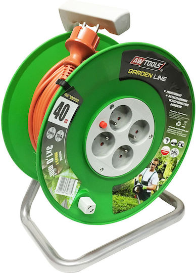 AWTools Extension Reel Cord 3 x 1mm²/40m Orange
