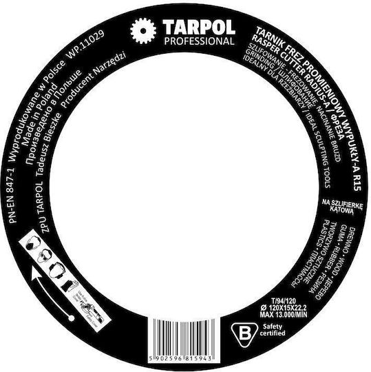 Tarpol Schleifscheibe von Holz 15mm