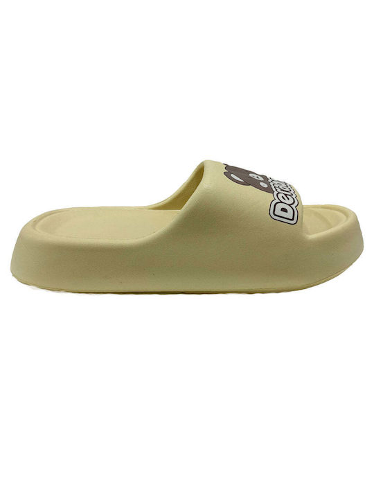 Ustyle Women's Flip Flops Beige