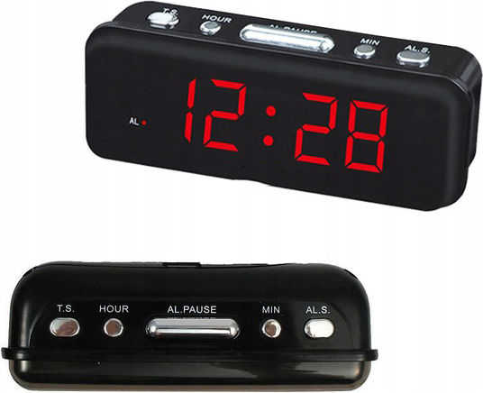 Digital LED Tabletop Clock with Alarm Black ZK11723QWS0