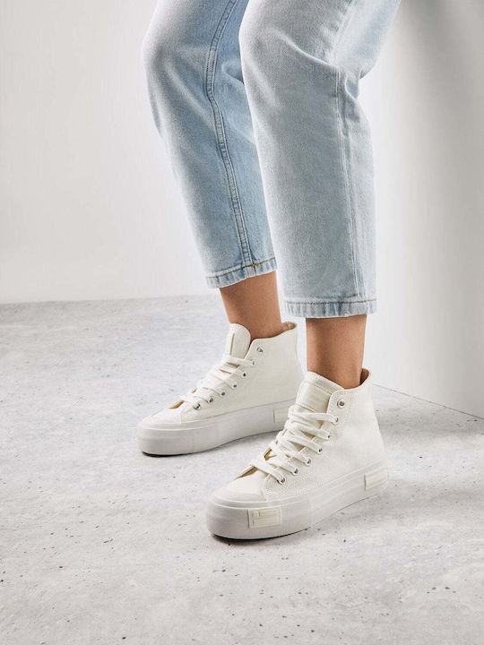 Adidași Flatforms Tip Botine Bej Pentru Femei