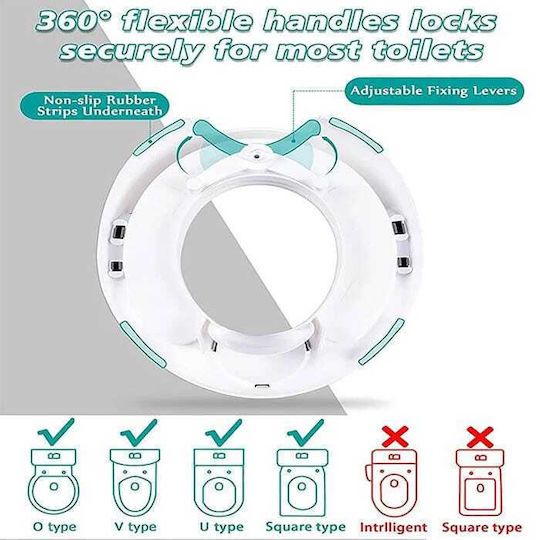 YOMH Toddler Toilet Seat with Handles Orange 896524