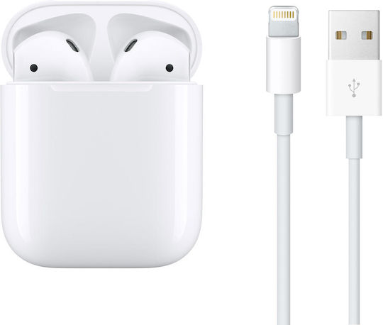 Apple AirPods (2nd generation) Earbud Bluetooth Handsfree Ακουστικά με Θήκη Φόρτισης Λευκά