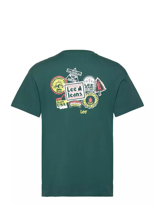 Lee T-shirt Bărbătesc cu Mânecă Scurtă Verde