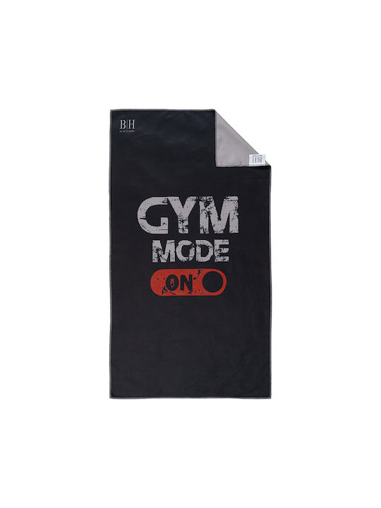 Beauty Home Microfiber Black Gym Towel 50x90cm