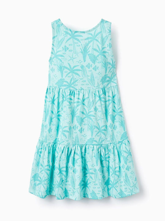 Zippy Set of 2 Palm Tree Dresses Mint 3y-14y - Mint