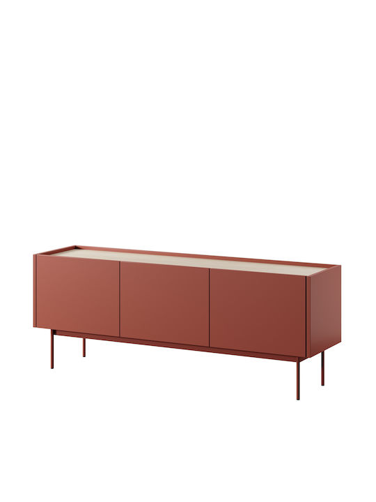 TV Stand Palestino from Metal & Wood Red L144xW37xH55cm