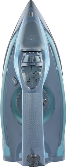 IQ Steam Iron 3100W with Ceramic Plate and Continuous Steam Supply 35g/min Blue