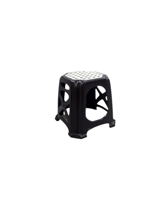 Stool For Kitchen made of Polypropylene Brown 38.5x38.5x36.5cm