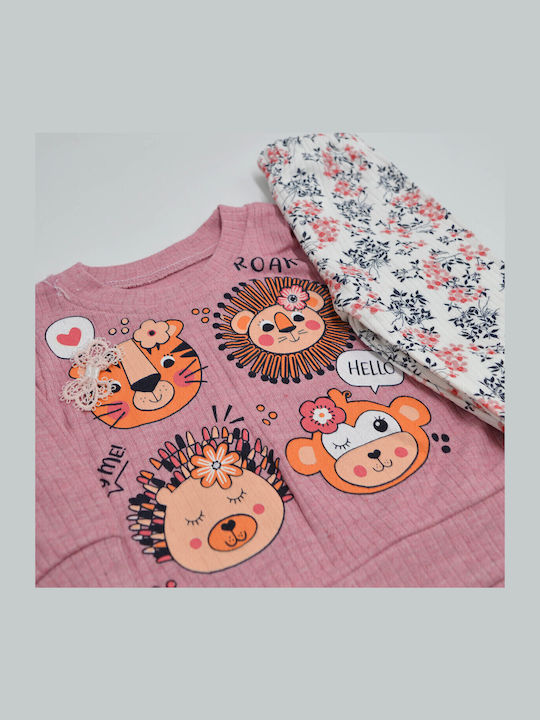 Extan Bebe Kids' Pajamas Winter Pink