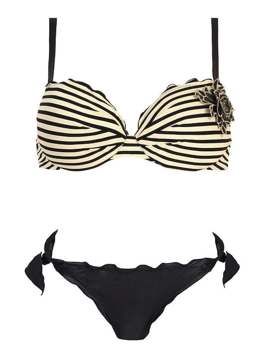 Etna Bikini-Set mit Verstärkung BLACK