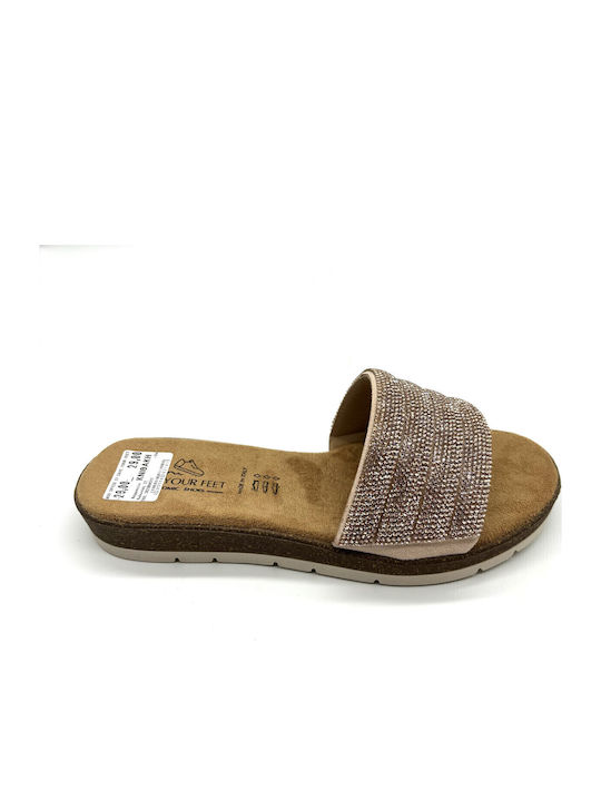 Schonen Sie Ihre Füße Damen Anatomische Sandalen Gold 5039