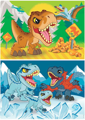 Clementoni Kinderpuzzle Super Color Jurrasic World 2x20 Teile