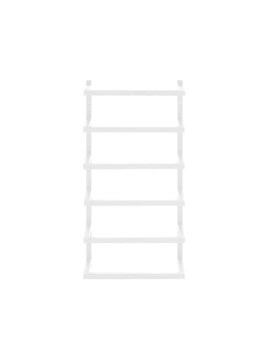 vidaXL Towel Holder Wall-Mounted Bathroom Shelf Unit with 6 Positions ​48x48cm White