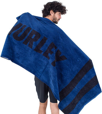 Hurley Fastlane Strandtuch Baumwolle Blau 170x80cm.